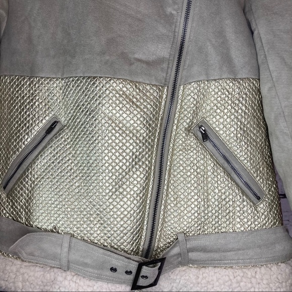 Mink PINK Major Tom Aviator Faux Suede Jacket - Picture 5 of 10